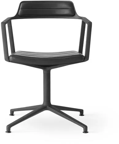 Vipp 452 Drejestol Sort Læder