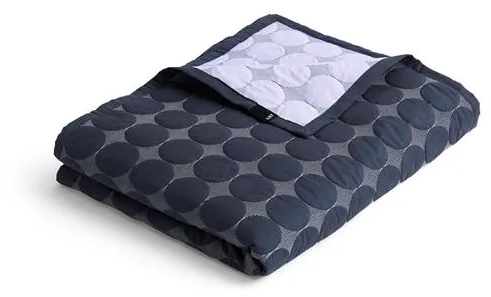 HAY Mega Dot Organic Sengetæppe 235x245 Midnight Blue